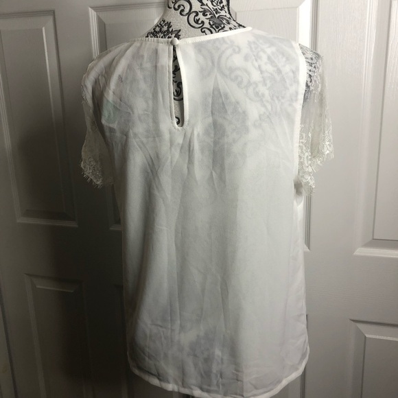41 Hawthorn Sitch Fix White Lace Semi Sheer M - Picture 3 of 5